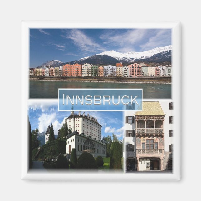 Aimant zAT004 INNSBRUCK Autriche, mosaïque, réfrigérateur (Devant)