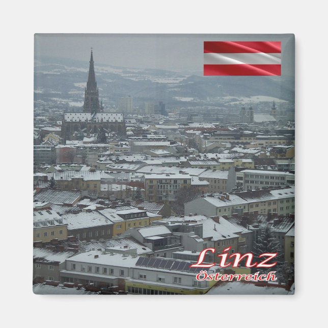 Aimant zAT016 LINZ Autriche, réfrigérateur (Devant)