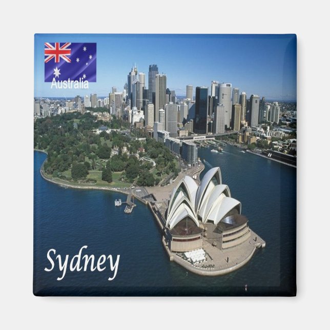 Aimant zAU026 SYDNEY Australie, opéra, réfrigérateur (Devant)
