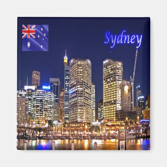 Aimant zAU036 SYDNEY, Darling Harbour, Australie, Fridge (Devant)