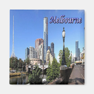 Aimant zAU047 MELBOURNE, Australie, Océanie, Fridge