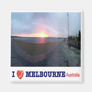 Aimant zAU066 MELBOURNE I Love, Australie, Océanie, Fridg