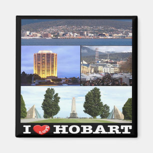Aimant zAU097 HOBART I Love, Mosaic, Australia, Fridge