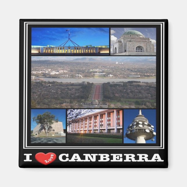 Aimant zAU102 CANBERRA I Love Mosaic, Australia, Fridge (Devant)