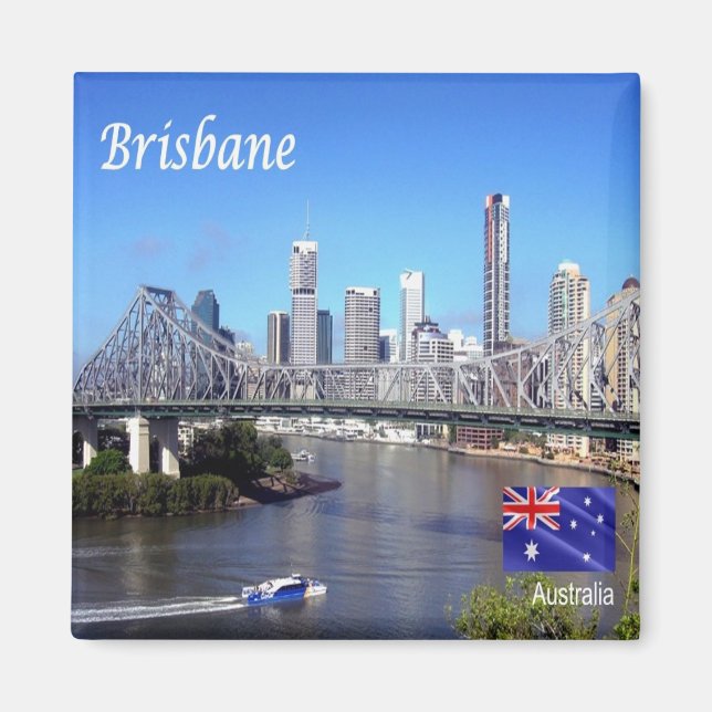 Aimant zAU103 BRISBANE, Australie, Océanie, réfrigérateur (Devant)