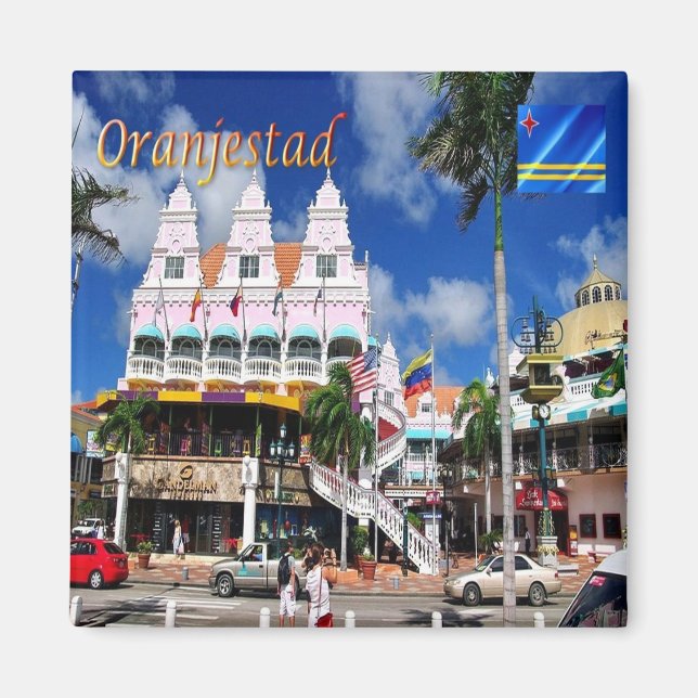 Aimant zAW004 ORANJESTAD, Royal Plaza, Aruba, Frigo (Devant)