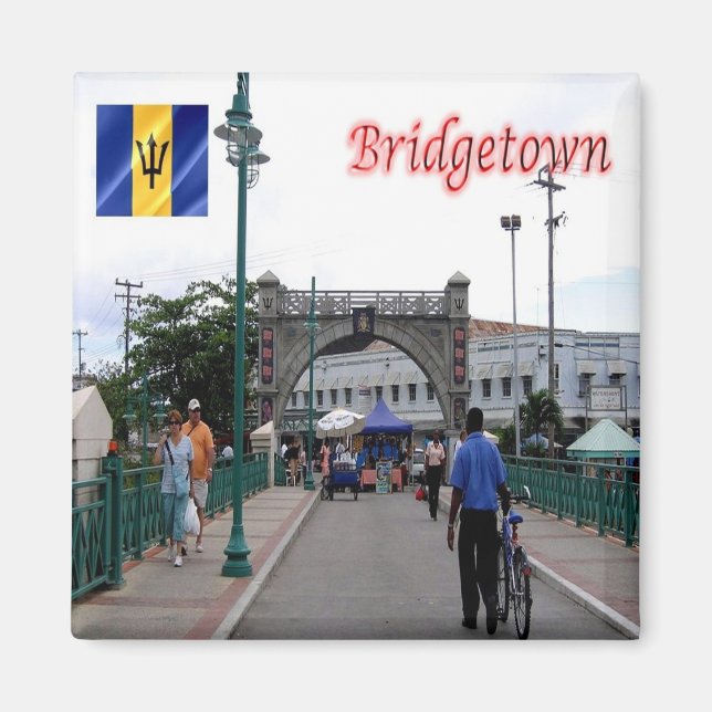 Aimant zBB004 BRIDGETOWN, Barbade, Amérique, Fridge (Devant)