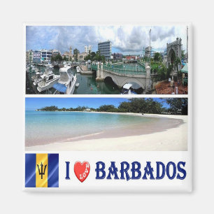 Aimant zBB005 BARBADOS I Love, Mosaic, Bridgetown, Fridge