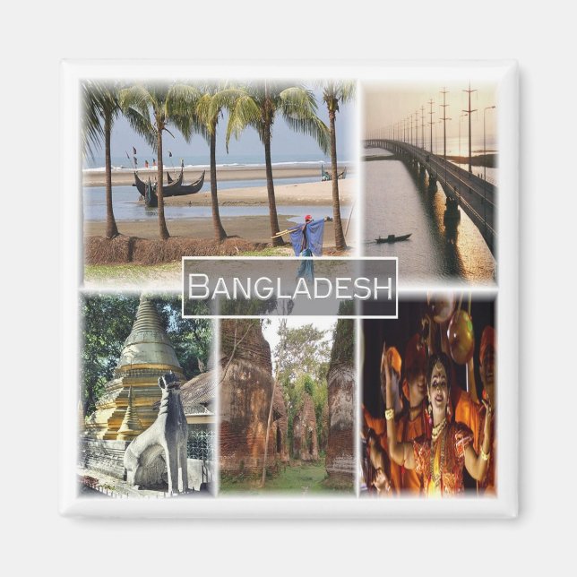 Aimant zBD007 BANGLADESH, Asie, réfrigérateur (Devant)