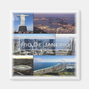 Aimant zBR004 RIO DE JANEIRO, Mosaïque, Brésil, Réfrigéra
