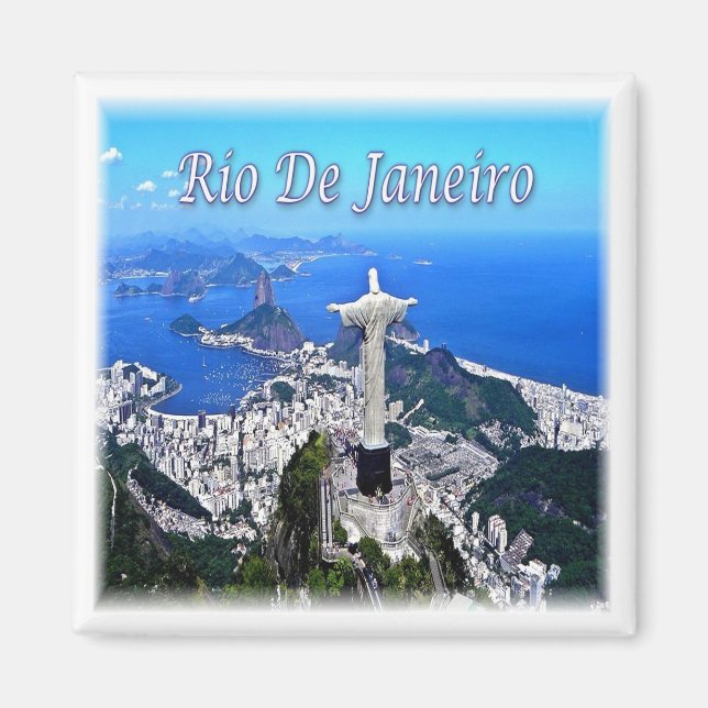 Aimant zBR005 RIO DE JANEIRO, Christ Rédempteur, Réfrigér (Devant)