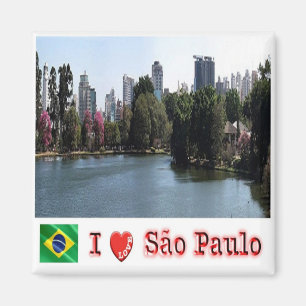 Aimant zBR012 SAO PAULO I Love, Brésil, Ibirapuera, Réfri