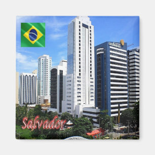 Aimant zBR015 SALVADOR, Brésil, gratte-ciel, réfrigérateu