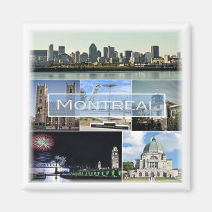Aimant zCA010 MONTRÉAL, Mosaïque, Canada, Amérique, Réfri
