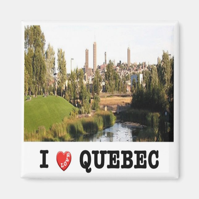 Aimant zCA019 QUÉBEC I Love, Canada, Amérique, Fridge (Devant)