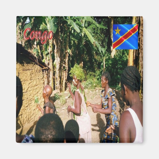 Aimant zCD007 CONGO, Afrique, réfrigérateur (Devant)