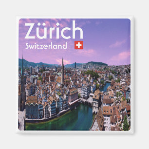 Aimant zCH021 ZURICH Suisse, réfrigérateur