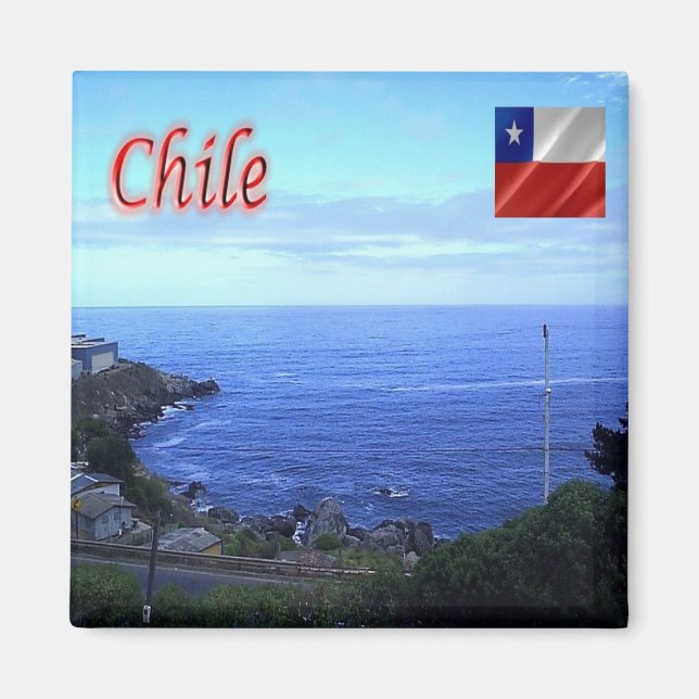 Aimant zCL017 SANTIAGO Skyline, Chili, Amérique, Fridge (Devant)