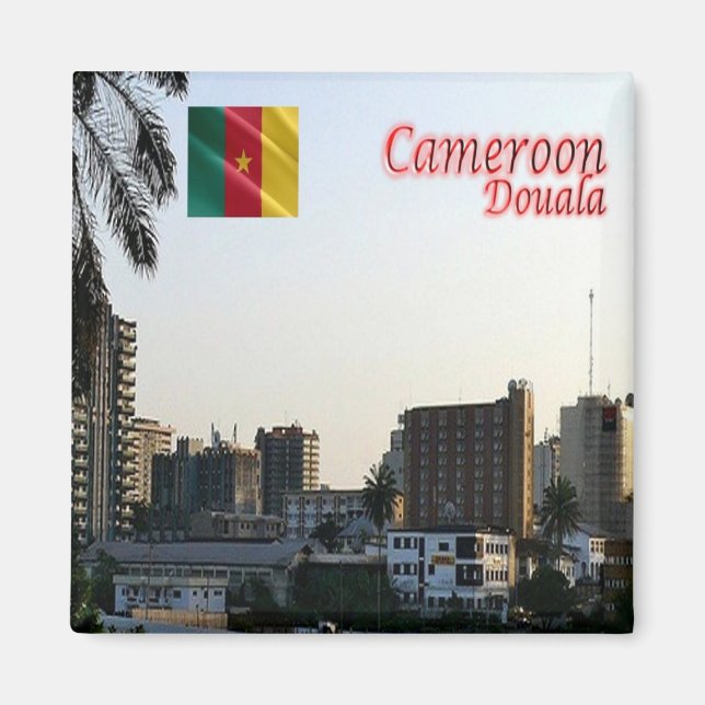 Aimant zCM019 DOUALA, Cameroun, Afrique, Frigo (Devant)
