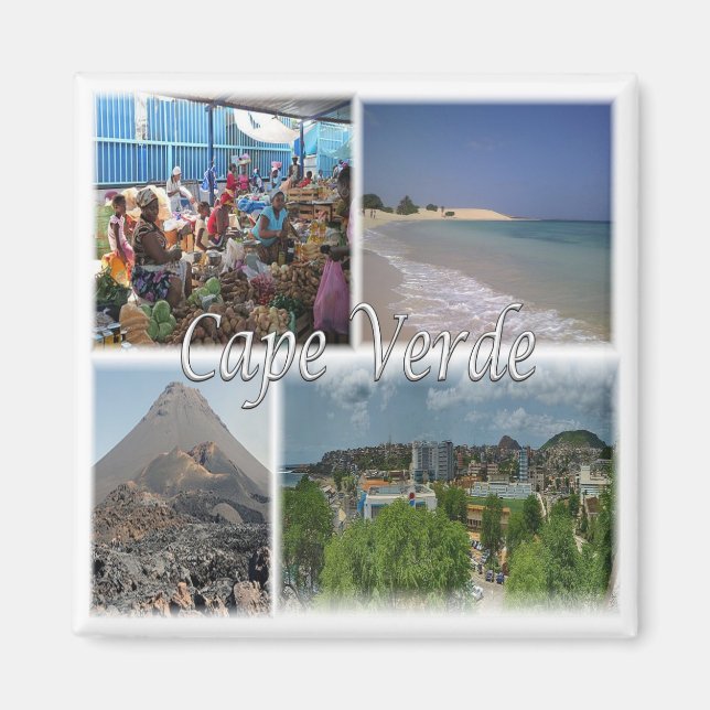 Aimant zCV025 CAPE VERDE, Mosaïque, Afrique, Réfrigérateu (Devant)