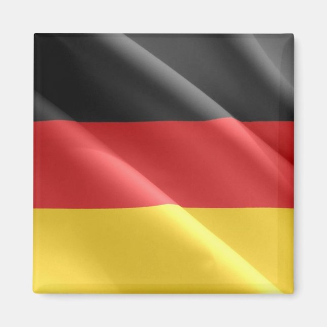Aimant zDE002 ALLEMAND agitant DRAPEAU, Allemagne, Fridge (Devant)