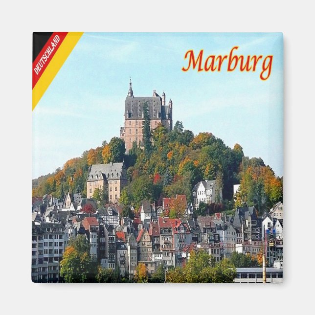 Aimant zDE005 Château de MARBURG Allemagne, (Devant)