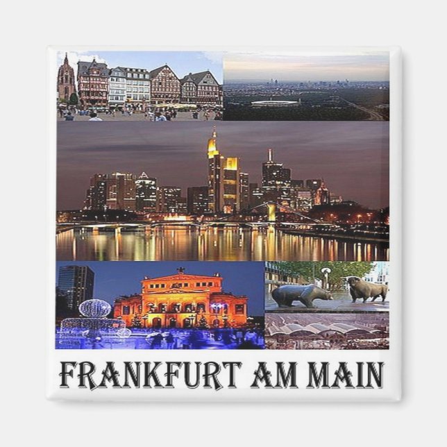 Aimant zDE045 FRANKFURT mosaïque Allemagne, réfrigérateur (Devant)