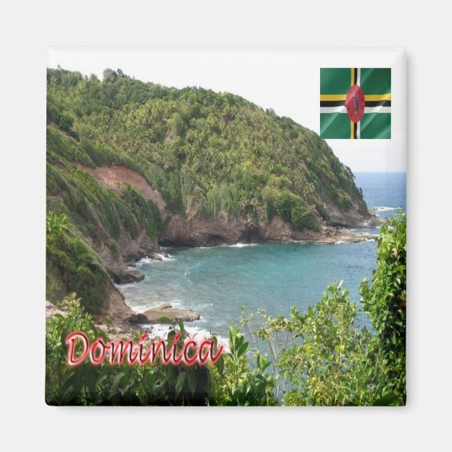 Aimant zDM009 DOMINICA, Panorama, Amérique, Frigo (Devant)