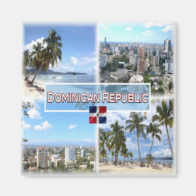 Aimant zDO003 RÉPUBLIQUE DOMINICAINE, Mosaïque, Amérique, (Devant)