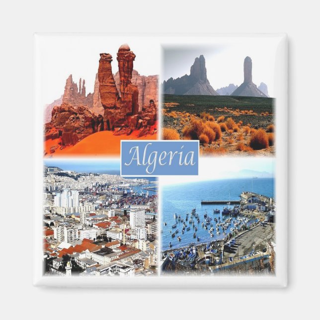 Aimant zDZ009 Mosaïque ALGERI, Algérie, Afrique, Fridge (Devant)