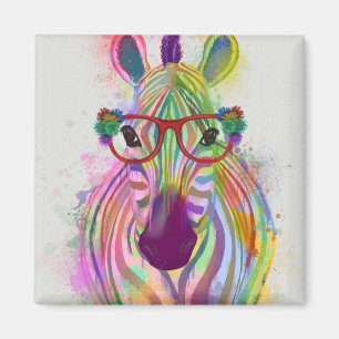 Aimant Zebra Rainbow Splash