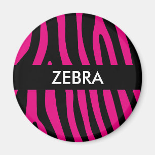 Aimant Zebra rayures motif + votre arrière - plan & idées