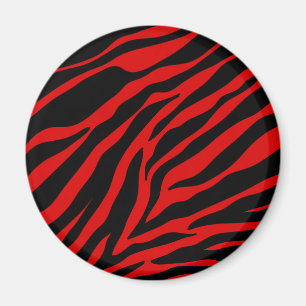 Aimant zèbre rouge