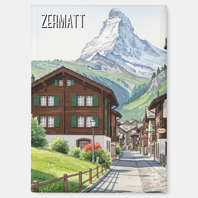 Aimant Zermatt Suisse Matterhorn Travel (Recto)