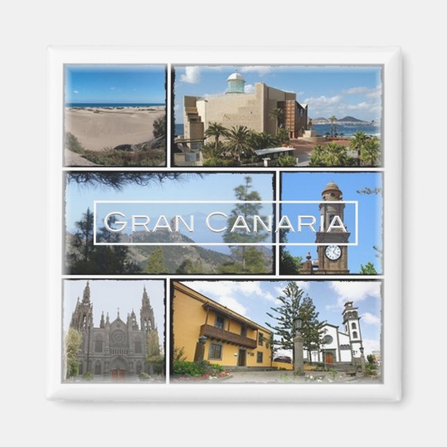 Aimant zES033 GRAN CANARIA Canary Islands Espagne, Fridge (Devant)