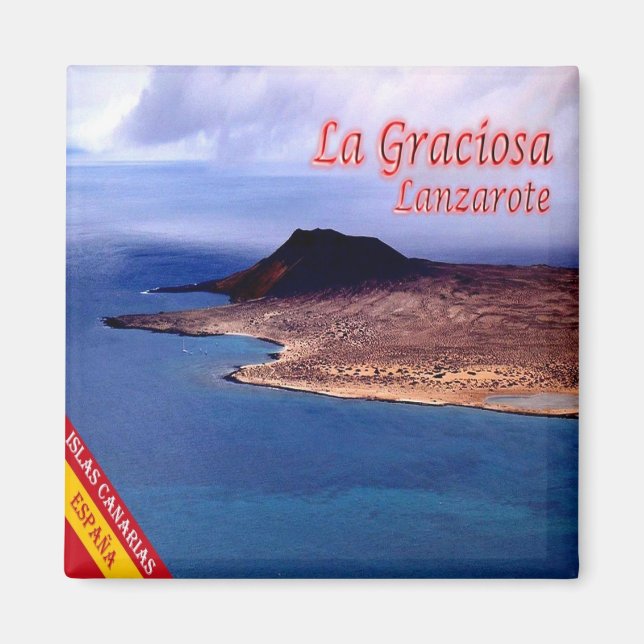 Aimant zES089 LANZAROTE, LA GRACIOSA, Espagne, Frigo (Devant)