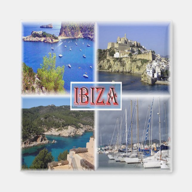 Aimant zES113 IBIZA, Vieille Ville, San Miquel, Père Noël (Devant)