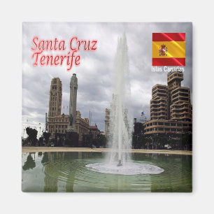 Aimant zES138 TENERIFE Père Noël Cruz Plaza de Espana, ré