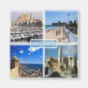 Aimant zES154 ALICANTE Postiguet beach Explanad, Fridge
