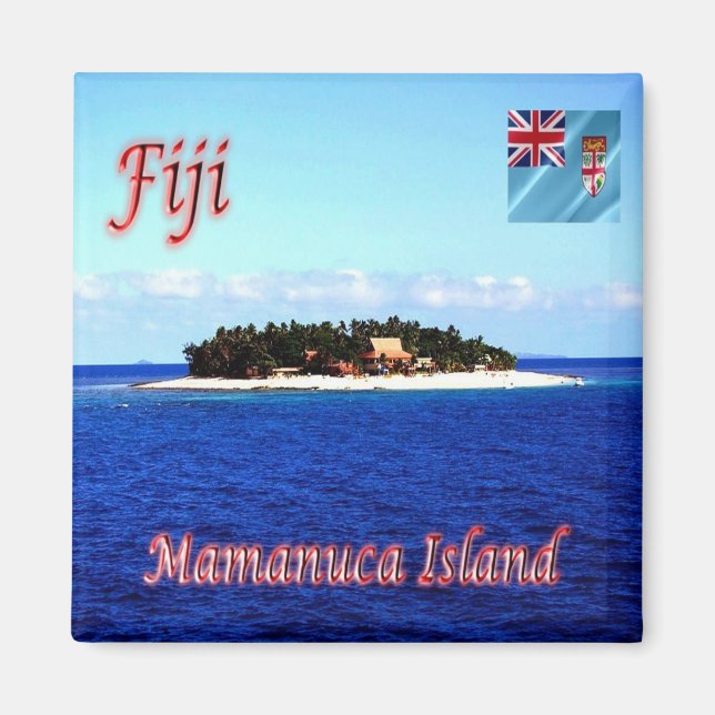 Aimant zFJ011 FIJI, ÎLE DE MAMANUCA, Océanie, réfrigérate (Devant)
