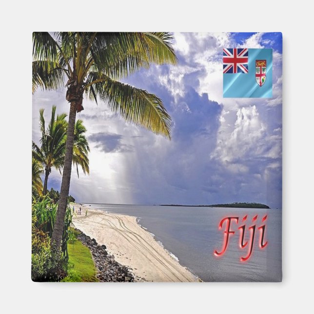 Aimant zFJ012 FIJI, ÎLE DU DENARAU, Océanie, Réfrigérateu (Devant)