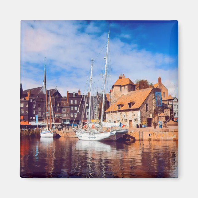 Aimant zFR013 HONFLEUR, amarrage, vieille jetée, France,  (Devant)