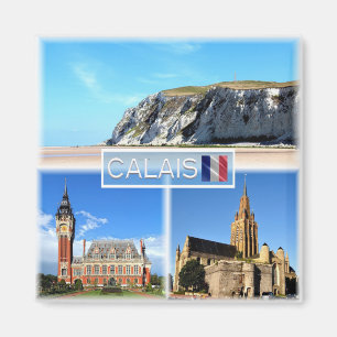 Aimant zFR022 CALAIS, Casquette Blanc Nez, Réfrigérateur