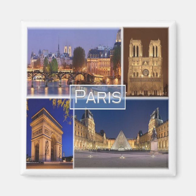Aimant zFR034 PARIS, capitale de la France, Fridge (Devant)