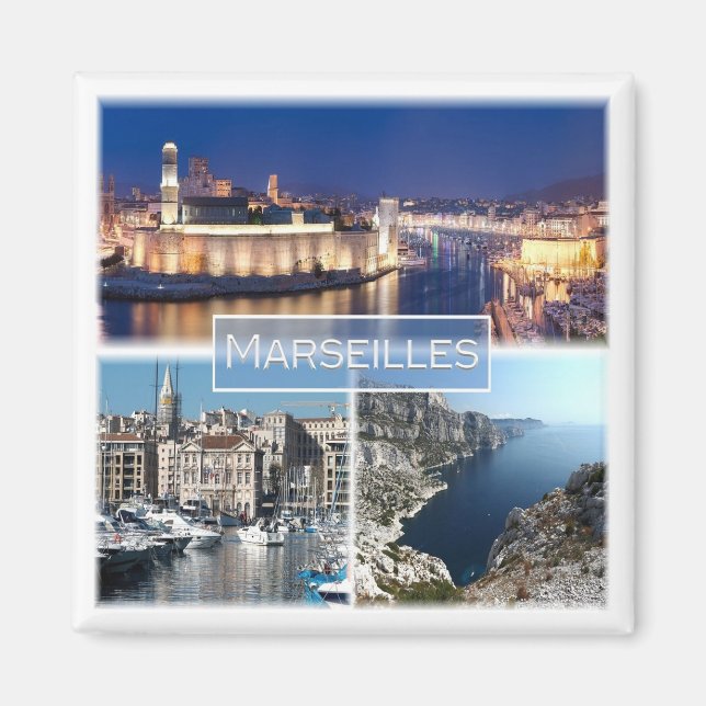 Aimant zFR036 MARSEILLES, France, Fridge (Devant)