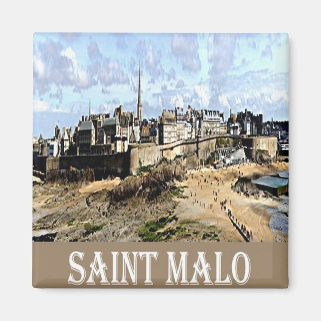 Aimant zFR081 SAINT MALO, Côte d'Azur, France, Réfrigérat (Devant)