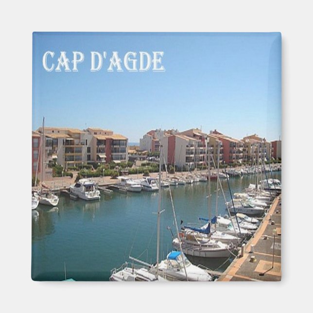 Aimant zFR103 CASQUETTE D'AGDE Côte d'Azur, France, Fridg (Devant)