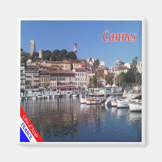 Aimant zFR151 CANNES, Côte d'Azur, France, Fridge Magn (Devant)