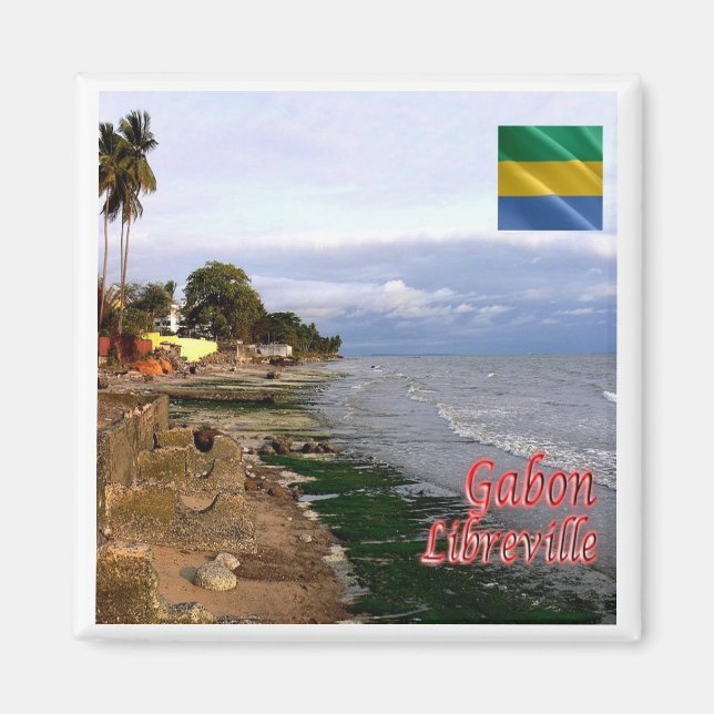 Aimant zGA005 LIBREVILLE, Gabon, Afrique, Fridge (Devant)