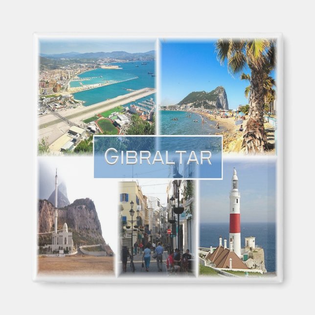 Aimant zGI004 GIBRALTAR, Europe, réfrigérateur (Devant)